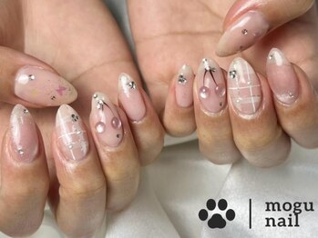 チェックネイル/チェリーネイル