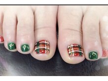 ネイルサロン ジェイ(Nail Salon J)/赤グリンチェックネイル