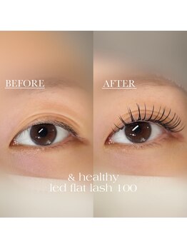 アイラッシュサロン オホス 岐阜(Ojos)/&healthy / flat lash100