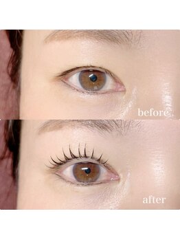 ロータス 伊勢原店(LOTUS)の写真/ブラックティント♪カールをかけた後に黒いトリートメントを浸透させてケア+
長さUP！