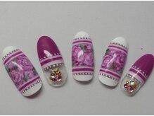 ネイルサロンシャネイル/マーブルフラワー