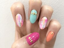 クォーターリゾートネイル(QUARTER RESORT nail)/カラフルネイル☆