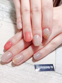 シェルグラスでシンプルネイル☆