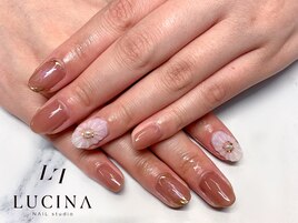 Hー89ぷっくりフラワーネイル