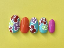 ネイルマフィア 渋谷(NAIL MAFIA)/カラフルレトロフラワー