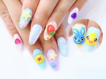 ネイルコレクション ピンク(Nail Collection Pink)/キャラ３Ｄ♪ダッキー＆バニー