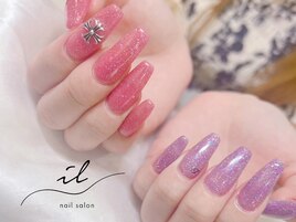 フラッシュネイル×メタルパーツ