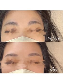 ラフレ(Rafre)/眉スタイリング Before After