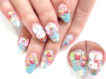 ネイルコレクション ベビーピンク(Baby Pink)/こってりジェル放題★3Dうさぎ