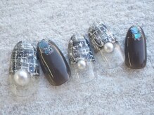カトルナフ(quatre fois neuf)/キレイめツイードアートネイル