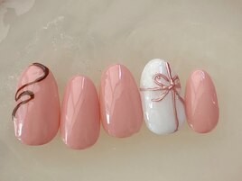 バレンタインネイル