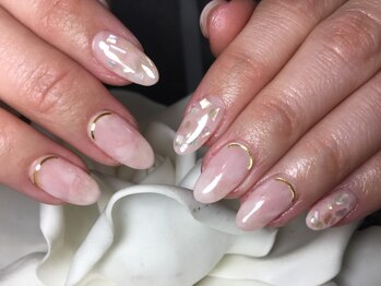 ネイルサロン ビビ(bibi)/ヌーディシンプルネイル