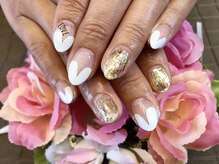 プラハネイル(+HER 美甲)/ハートフレンチ