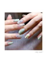 アイビーネイル(ivy-nail)/ミントグリーン×ダルメシアン