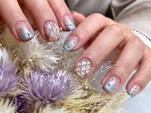 サロンドフォーエイチ(salon de 4H)/きらっきらなキルティングネイル