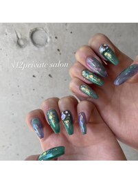 きらきらブルーネイル