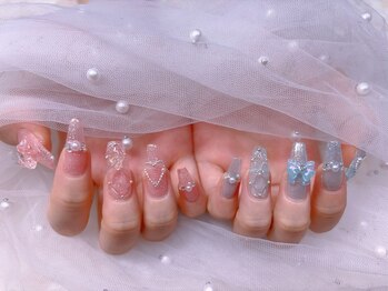 スノーネイルサロン 新宿店(Snow nail salon)/キルティングリボンパール