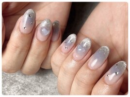 水色チークネイル
