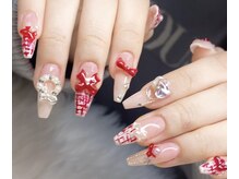 ハラ(Hara)/ツイード　リース　リボン