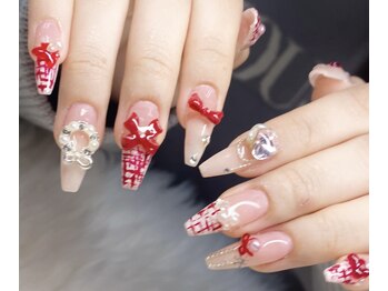 ハラ(Hara)/ツイード　リース　リボン