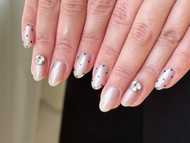 韓国風うるまぐ×ドットネイル