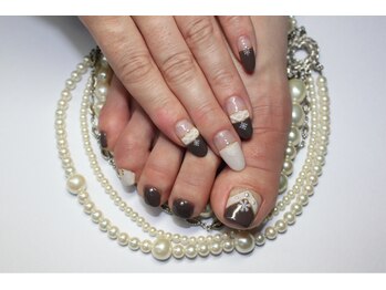 ネイルサロン スクール ビュートバタフライ 相模大野店(BEAUT BUTTERFLY)/ほっこり結晶ネイル