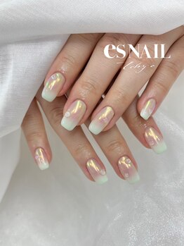 エスネイル 新宿西口店(es NAIL)/ミラー×春カラー