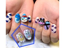 キャラクターネイルハートネイル