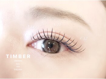 ティンバーネイルアンドアイラッシュ(Timber)の写真/韓国風束感まつげパーマでカワイイを底上げ★豊富なロッドから目の形や自まつげに合わせたカールをご提案！