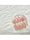 春色オーロラワンホンネイル