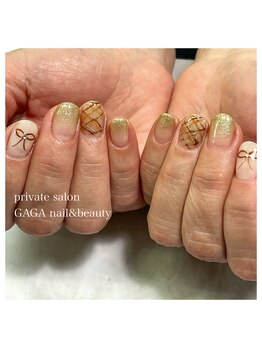 ガガ ネイルアンドビューティー(GAGA)/チェック柄ネイル