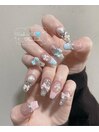 ガーリーアートとパーツネイル