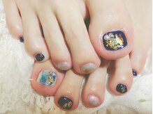 ネイルクラブ(nail club)/キラキラホイルフットネイル