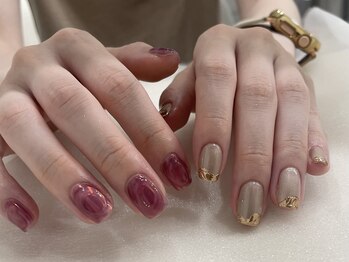 アイミーモア 国立店(aimer more)/パープル×ぷるぷるグミネイル