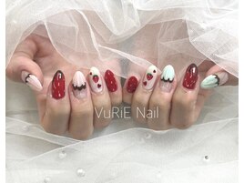 バレンタインネイル