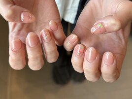 桜のホログラムネイル