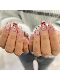 バレンタインネイル