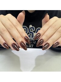 フラッシュラメワンカラーネイル