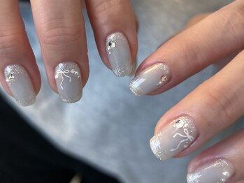 Re HEUR Private nailsalon【４月上旬 NEW OPEN (予定)】/リボンキラキラネイル