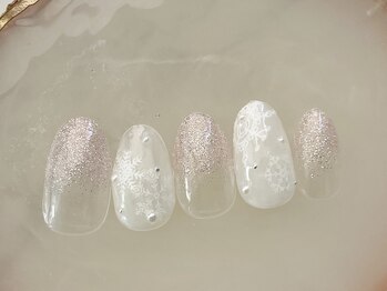 雪の結晶ネイル