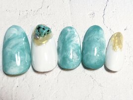 夏ネイル!ターコイズネイル!