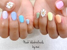 ノアブルーバードネイルズ(Noah' bluebird .nails)/春色ぷくぷくフラワー