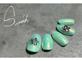 爽やかビジューフラワー