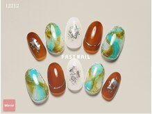 ファストネイル 池袋東口駅前店(FASTNAIL)/ターコイズデザイン/ミラー/夏