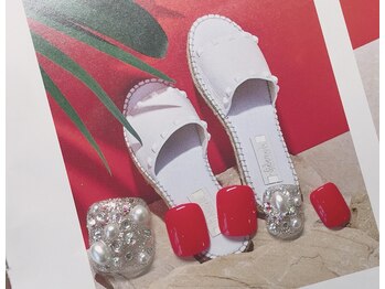 ネイルサロン&スクール ジーナ(GINA)/足先はキラキラがテンションUP♪