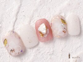 たらし込みお花ネイル　10480円