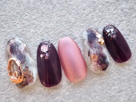冬のもやもやニュアンスネイル