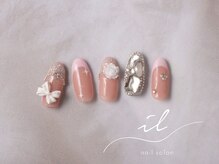 イル 神戸店/フレンチ×ラメグラデーション