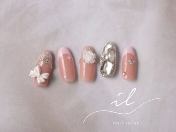 イル 神戸店/フレンチ×ラメグラデーション