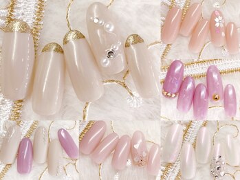 ラルネイル 大宮(Lull. nail)の写真/《◆QUEEN◆上品シンプルネイル初回オフ込￥5500》シンプルでも周りと差がつく美爪デザイン♪